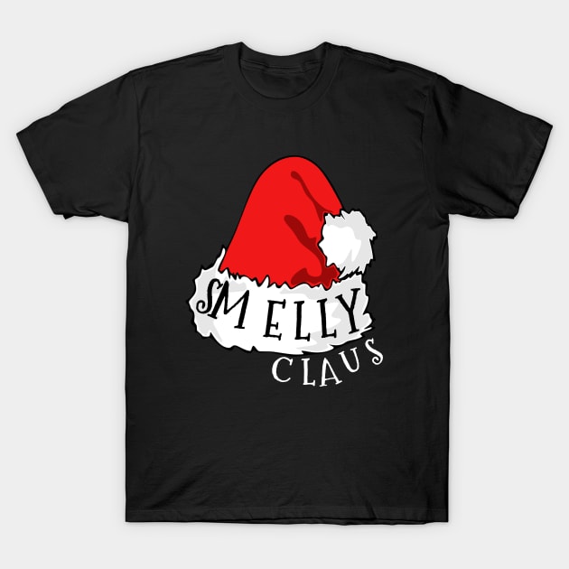 Smelly Claus Santa Hat Christmas Matching Family Pajama T-Shirt by PowderShot